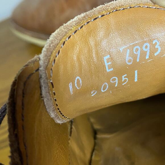 Allen Edmonds Cove Drive Oxfords Dress Shoe Brown Leather Wedge Sole Men Sz 10 E - Picture 8 of 8